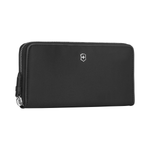 CONTINENTAL WALLET WITH LEATHER INTERIOR