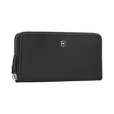 CONTINENTAL WALLET WITH LEATHER INTERIOR