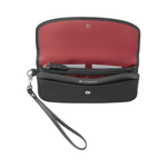 SLIM CLUTCH WITH LEATHER INTERIOR